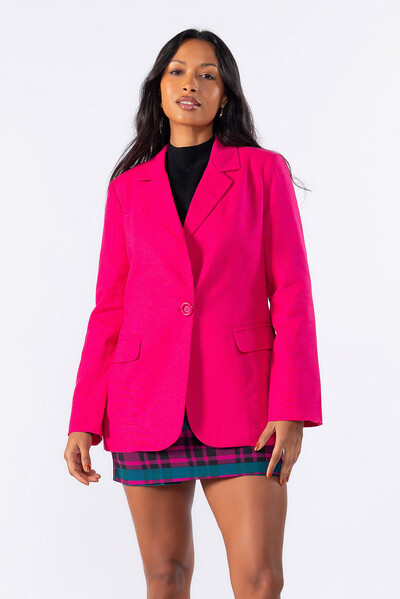 Foto Blazer linho com ombreiras