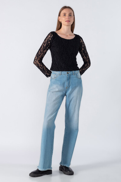 Foto Blusa renda manga longa