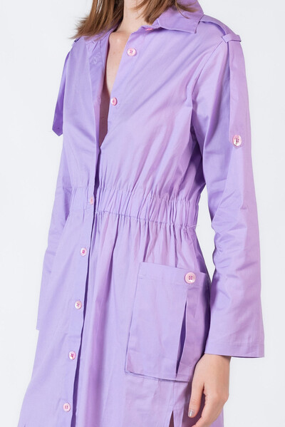 Foto Vestido em algodao com bolsos