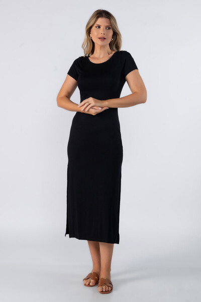 Foto Vestido longo de malha fina