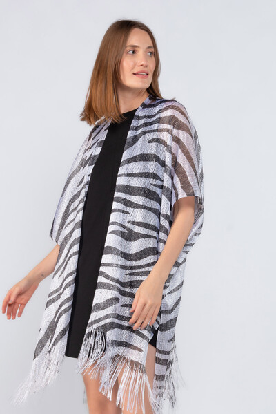 Foto Kimono animal print em lurex