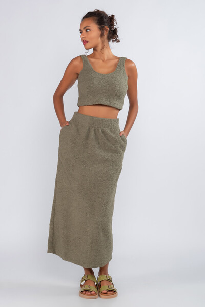 Foto Blusa teddy cropped sem mangas