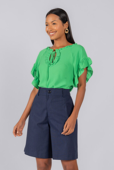 Foto Blusa crepe detalhe em babados