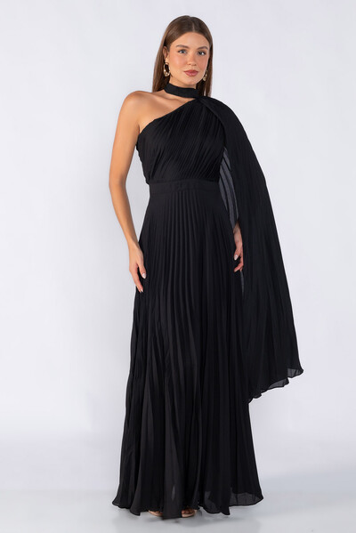 Foto Vestido crepe plissado