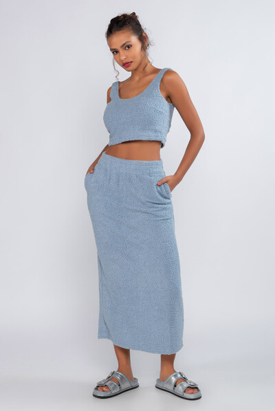 Foto Blusa teddy cropped sem mangas