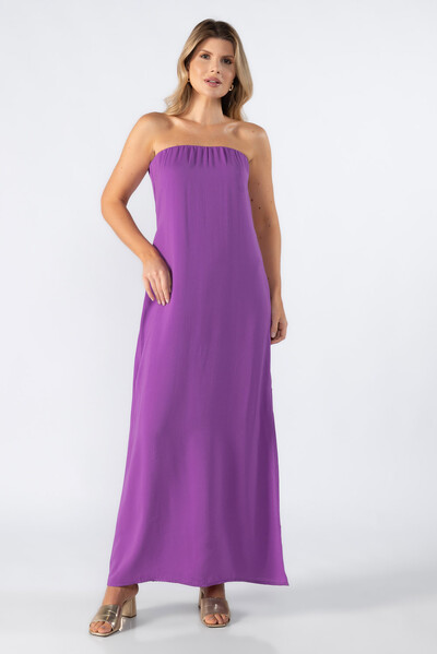 Foto Vestido em crepe tomara que caia