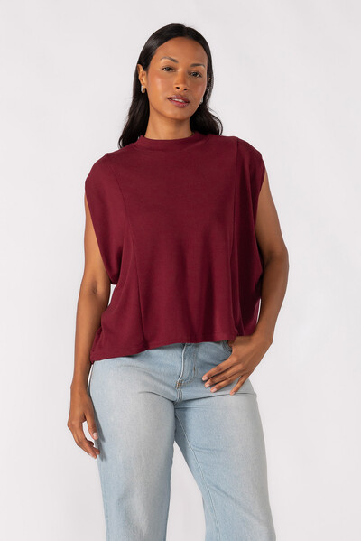 Foto BLUSA FLANELADA GOLA ALTA