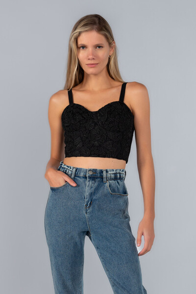 Foto Corselet renda bordada
