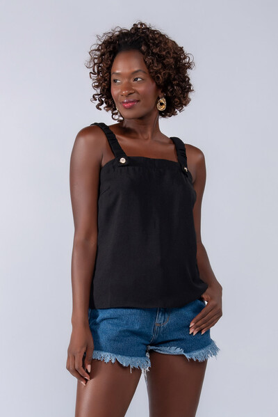Foto Blusa regata elastico na alca botao