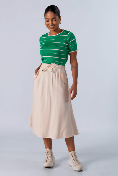 Foto Blusa em viscose listrada