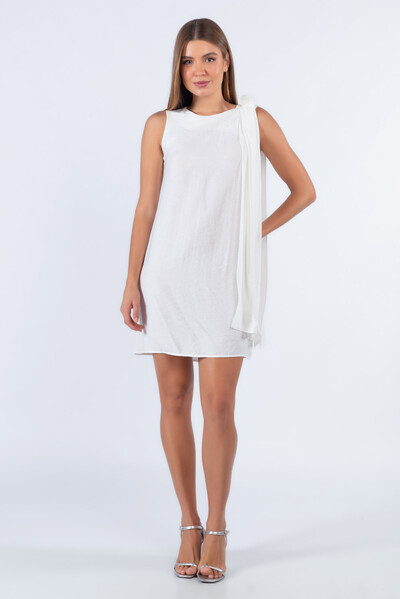 Foto Vestido viscose com faixa ombro