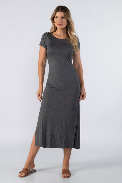 Foto Vestido longo de malha fina