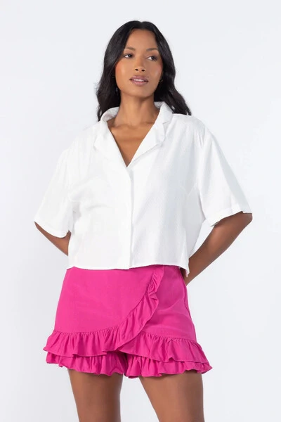 Foto Camisa cropped com botoes