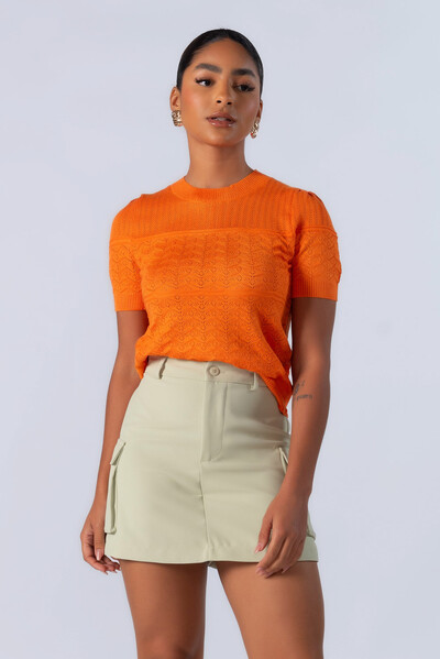Foto Blusa em viscose tecido trabalhado