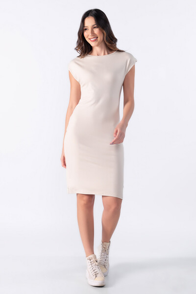 Foto Vestido midi manga muscle