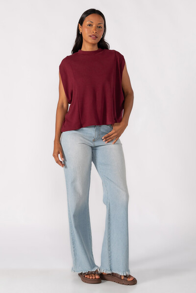 Foto BLUSA FLANELADA GOLA ALTA