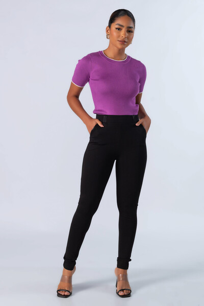Foto Calca skinny em viscose com bolso