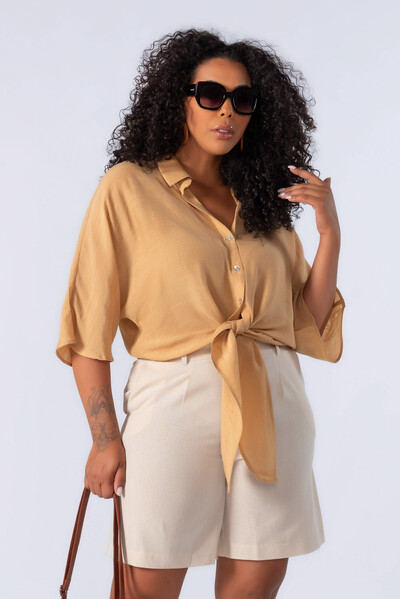 Foto Camisa em viscose de amarracao