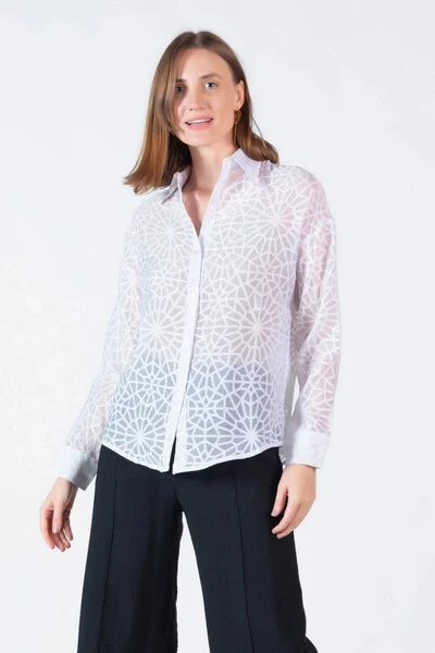 Foto Camisa com transparencia oversized
