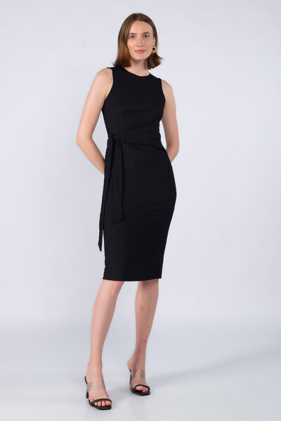 Foto Vestido midi regata laco lateral poliester