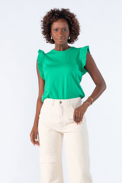 Foto Blusa em algodao muscle babado