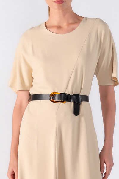 Foto Vestido midi gode com manga morcego