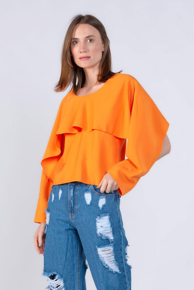 Foto Blusa em viscose recorte manga