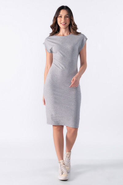 Foto Vestido midi manga muscle