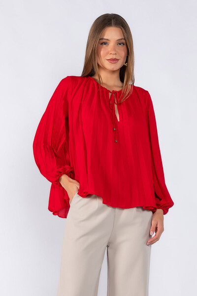 Foto Blusa plissada em crepe