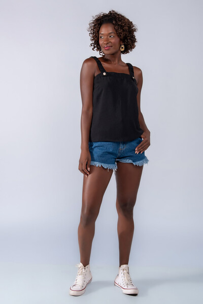 Foto Blusa regata elastico na alca botao