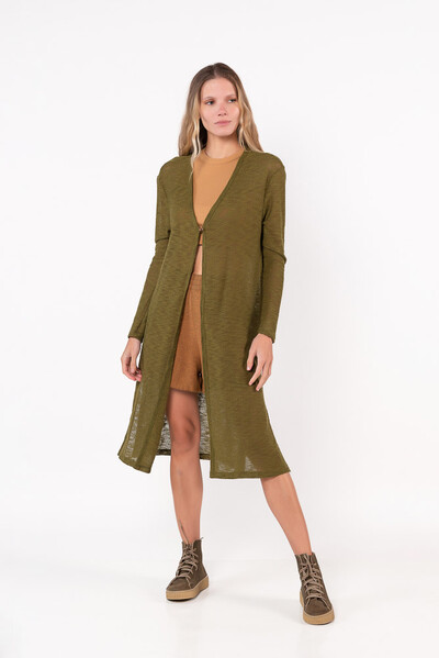Foto Cardigan longo tricot mesclado