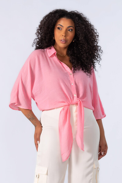 Foto Camisa em viscose de amarracao
