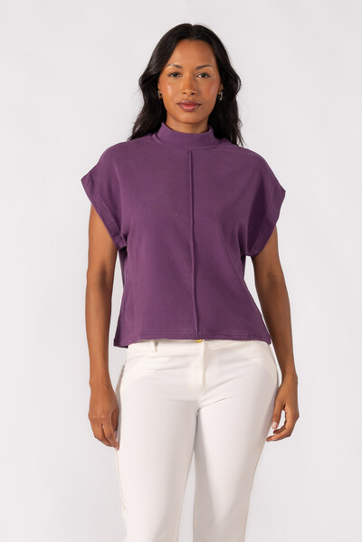 Foto BLUSA GOLA ALTA CANELADA