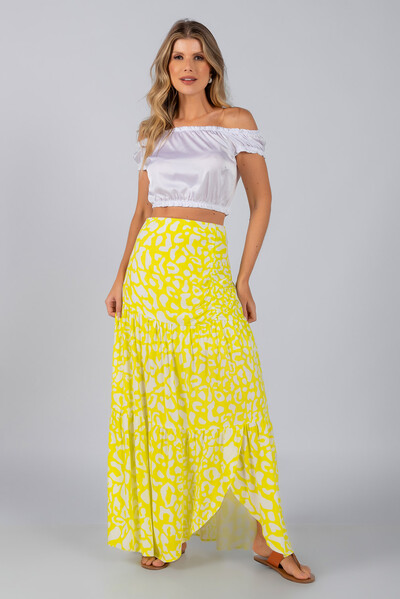 Foto Blusa cropped cetim ciganinha