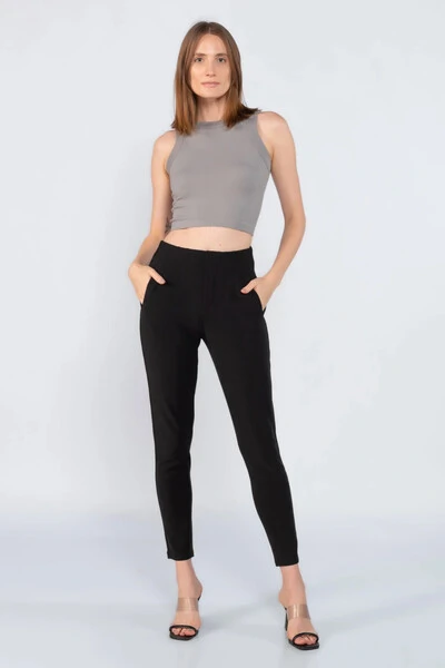 Foto Calca skinny social cintura alta