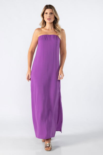 Foto Vestido em crepe tomara que caia