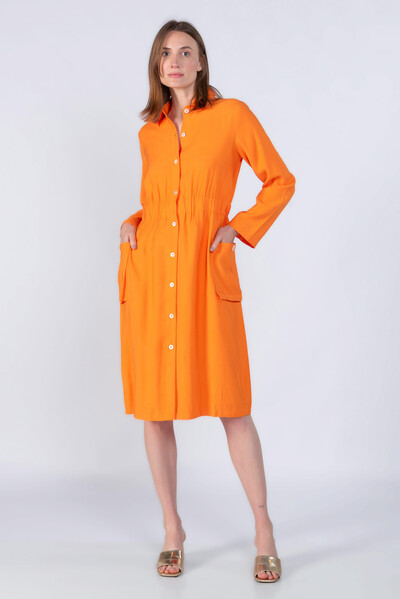Foto Vestido em viscose elastico na cintura