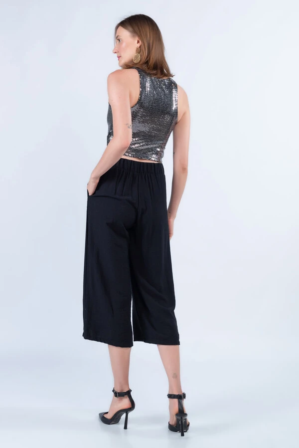 Cropped ilhos com ziper