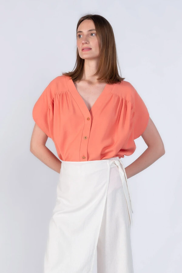 Blusa bata em viscose