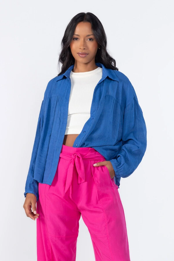Camisa manga longa texturizada