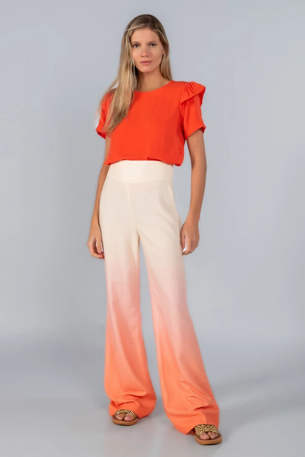 Blusa babado manga