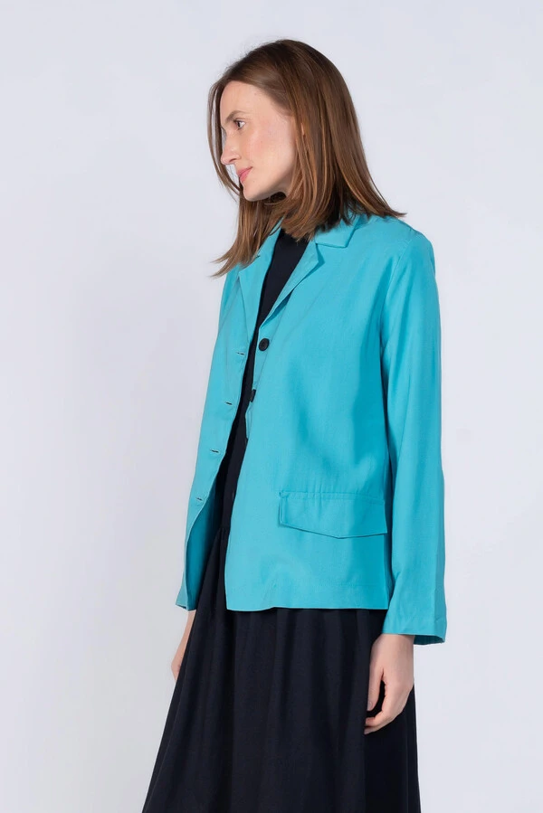 Blazer em viscose tencel leve