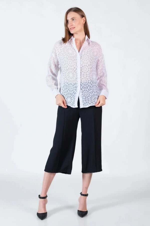 Camisa com transparencia oversized
