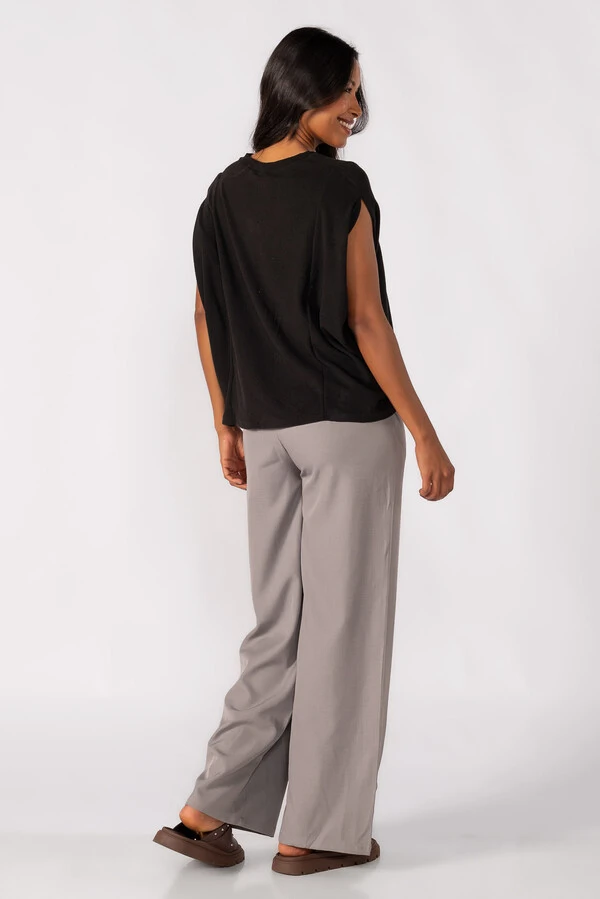 Blusa oversized decote em v
