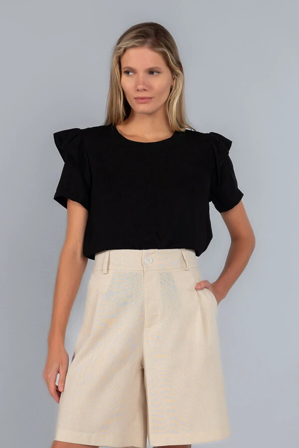 Blusa babado manga