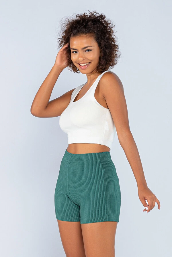 Shorts sport curto em malha tezturizada
