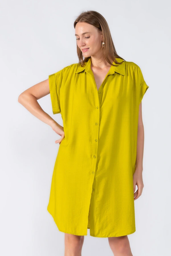 Chemise manga morcego com detalhe