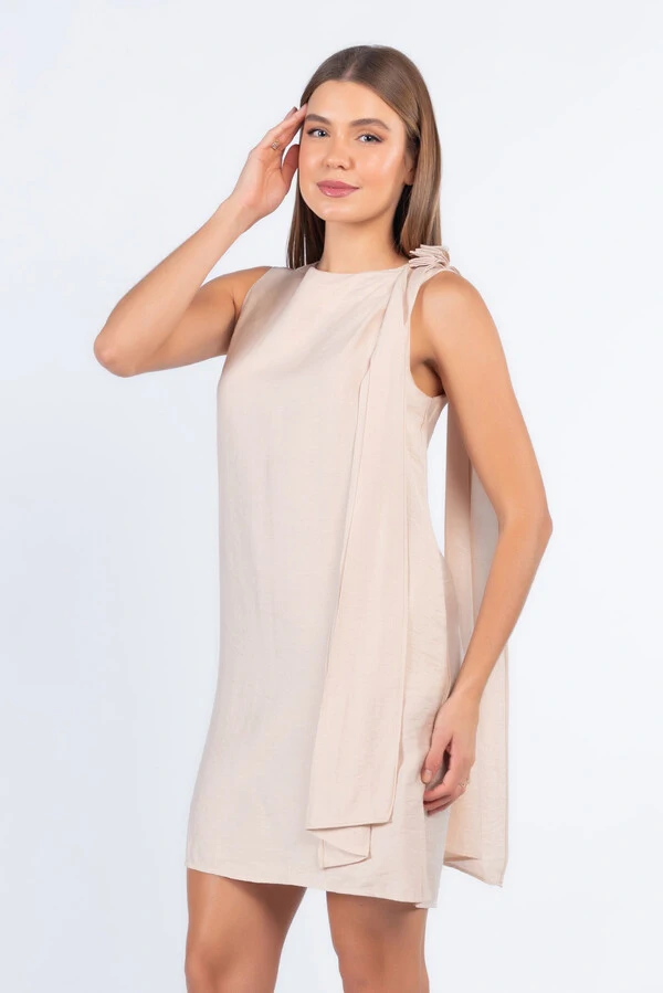 Vestido viscose com faixa ombro