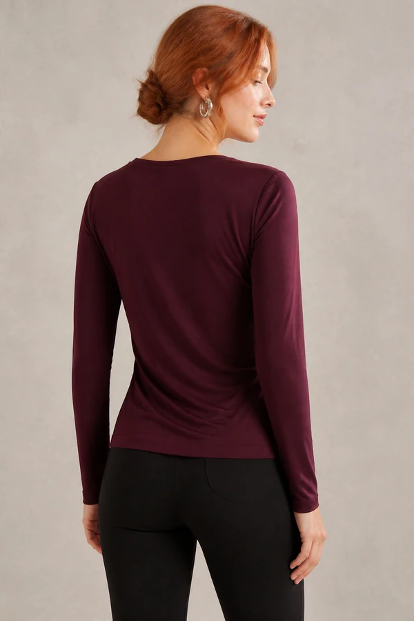 Blusa franzida frontal