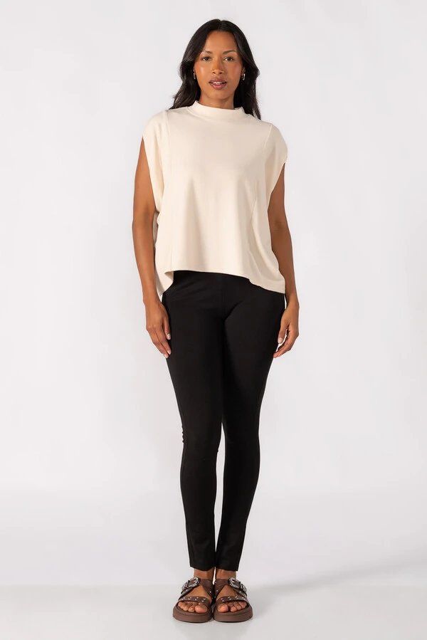 Blusa flanelada gola alta